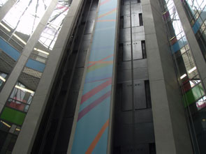 Banner Installation to an Internal Lift Shaft Banner Installation to an Internal Lift Shaft