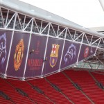 Installing South Gantry banners