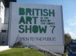 Plymouth Art Show Printed image fitted to existing structure to promote Art Show 7 in Plymouth