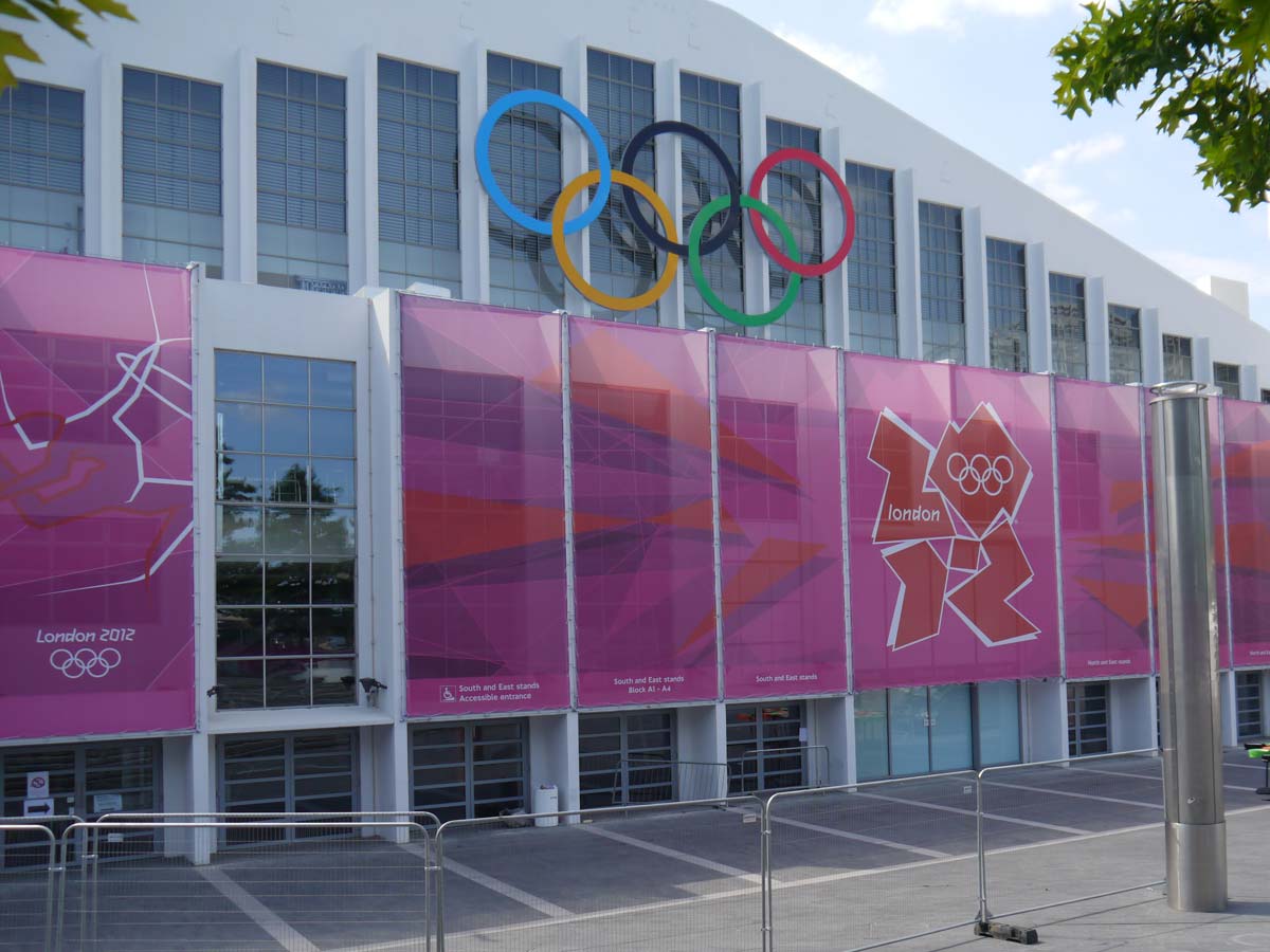 Olympics - Wire frame banner & self adhesive vinyl